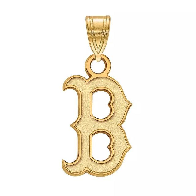 LogoArt 10k Gold Boston Red Sox Small Pendant, Womens 10k Yellow Gold Product Image