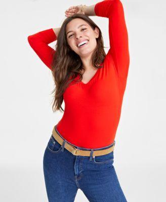 Women's Modal Long-Sleeve Bodysuit, Created for Macy's Product Image