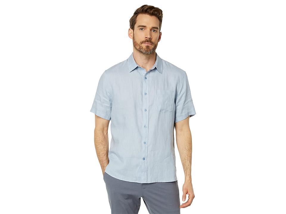 Mens Linen Short-Sleeve Button-Up Shirt Product Image