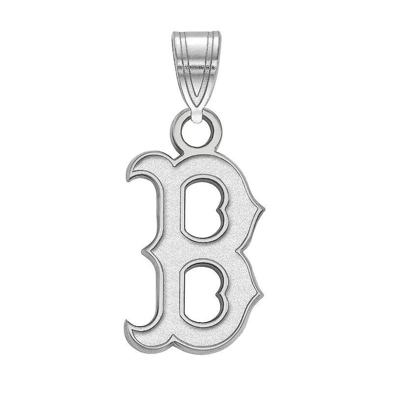 LogoArt 14k Gold Boston Red Sox Small Pendant, Womens 14k White Gold Product Image