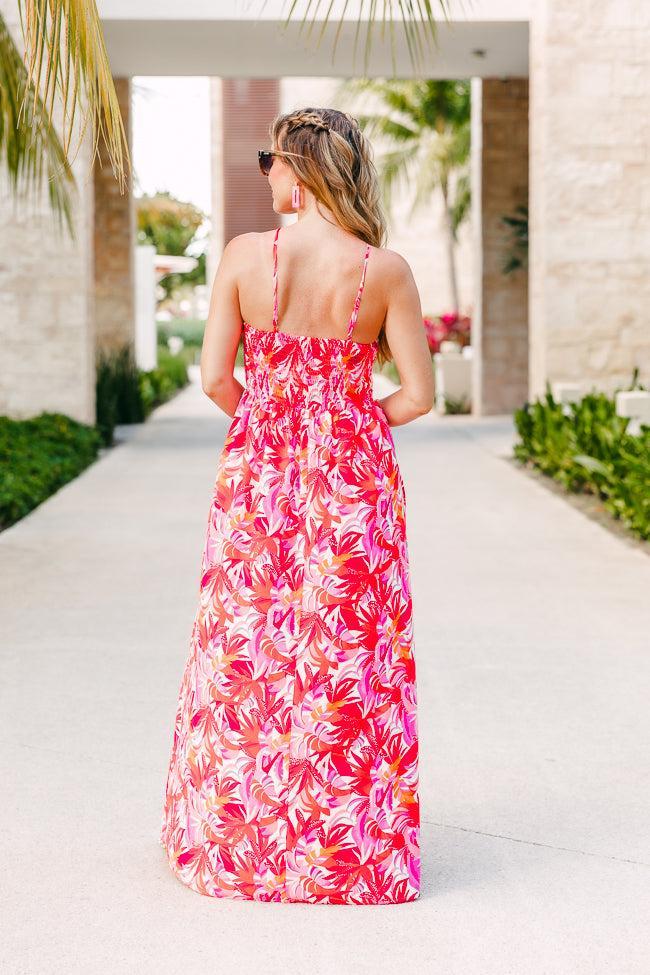 Soak In The Sun Tropical Print Maxi Dress Tori X Pink Lily Product Image