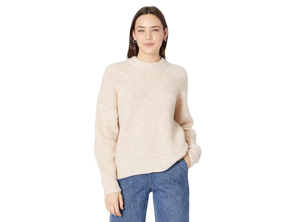 Madewell Belfiore Ribbed Pullover Sweater (Heather Chalk) Women's Clothing product image