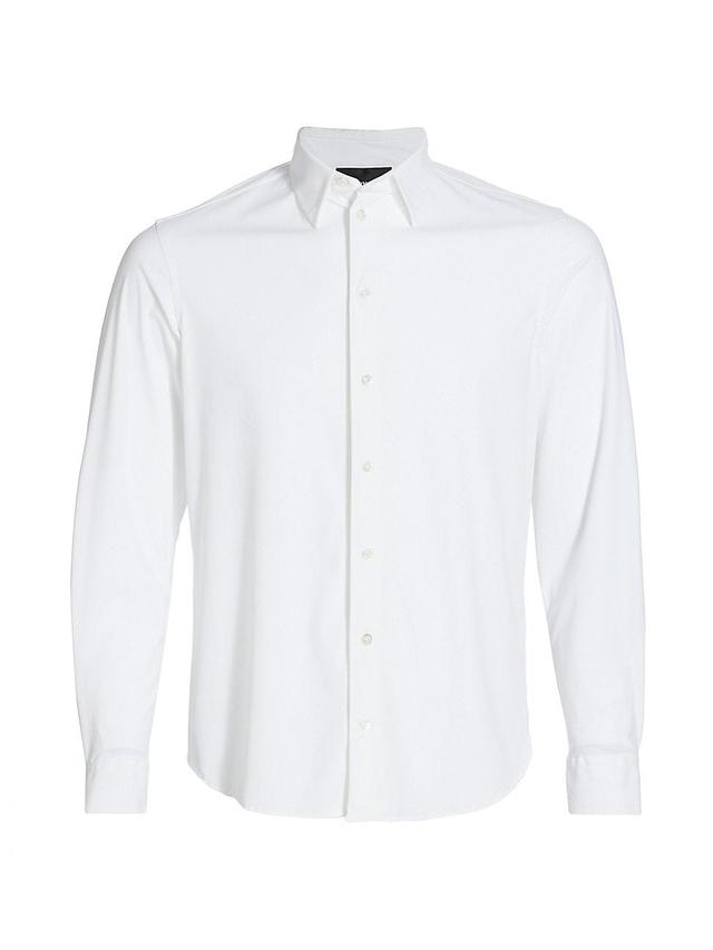 Emporio Armani Solid Stretch Button-Up Shirt Product Image