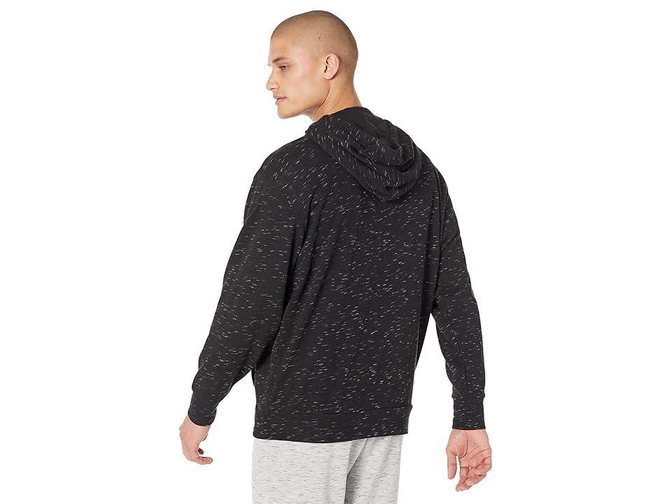 adidas Essentials Melange Hoodie (Black Melange) Men's Clothing Product Image