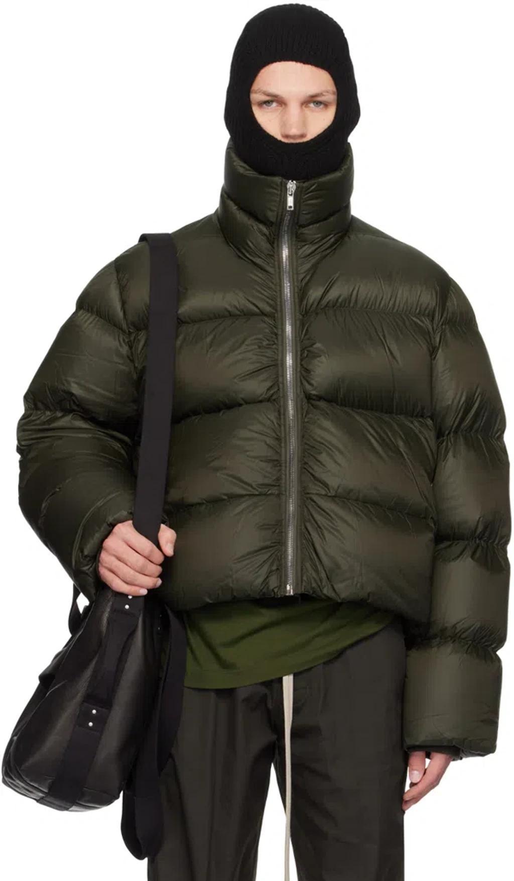 RICK OWENS Green Turtle Down Jacket product image