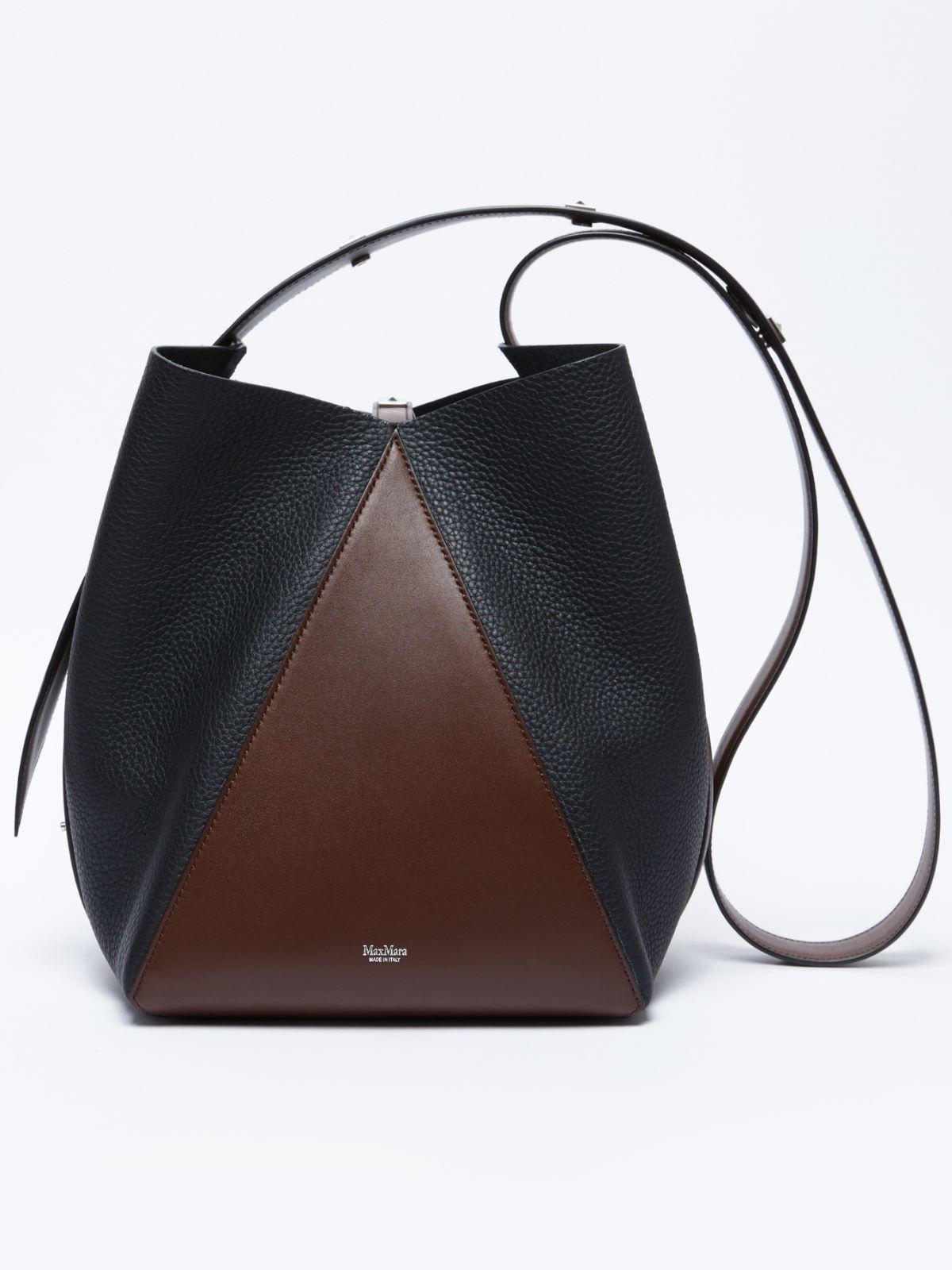 Mm Bucket Leather Bag In Brown Product Image