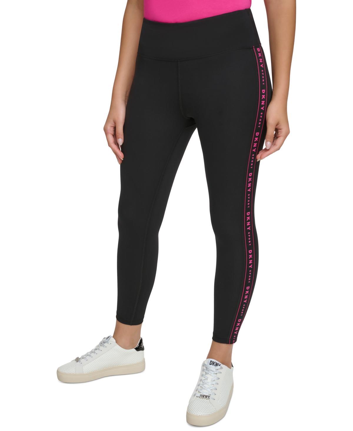 Dkny Sport Womens High-Waist Logo Tape Leggings - Blk Product Image