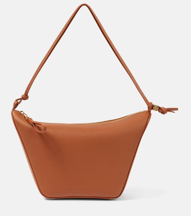 LOEWE Hammock Mini Leather Shoulder Bag In Brown Product Image