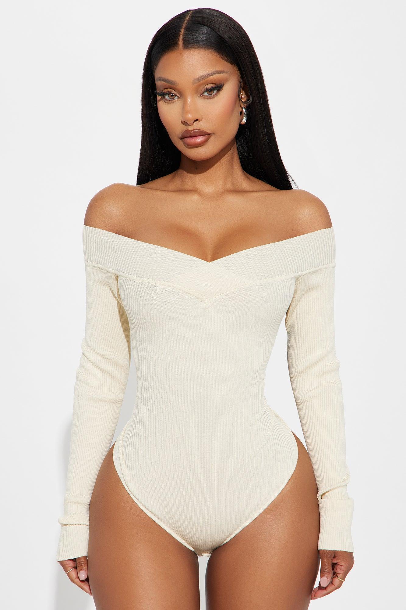 Sam Sweater Bodysuit - Ivory Product Image