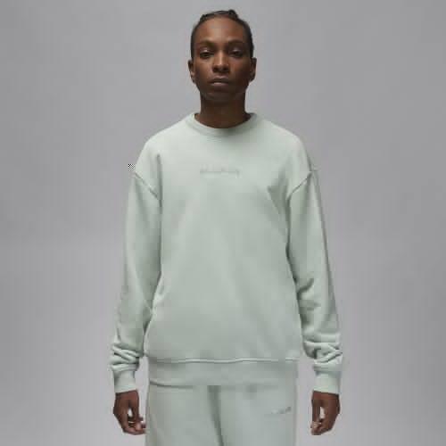 Jordan Mens Jordan Wordmark Fleece Crew - Mens Light Silver Product Image