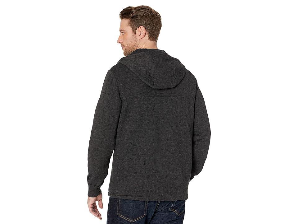 The North Face Longs Peak Quilted Full Zip Hoodie (TNF Black Heather) Men's Clothing Product Image