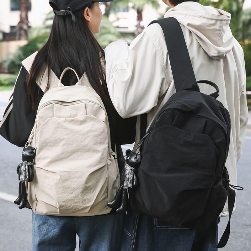 Plain Multi-Pocket Backpack Product Image