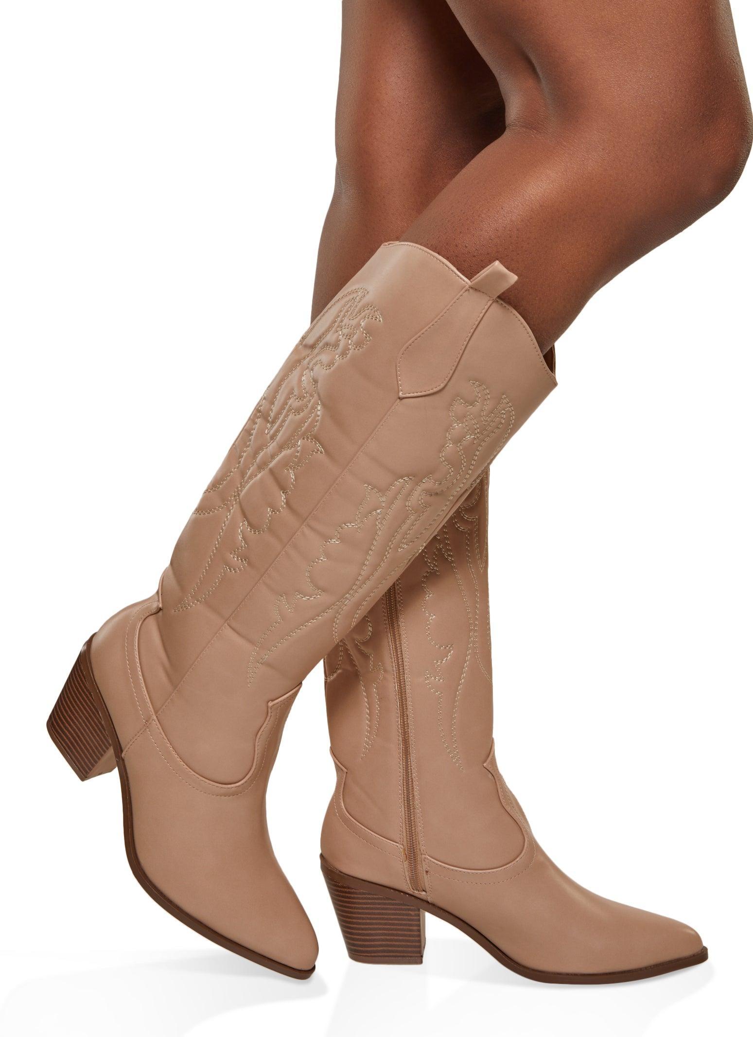 Womens Mid Heel Cowboy Boots product image