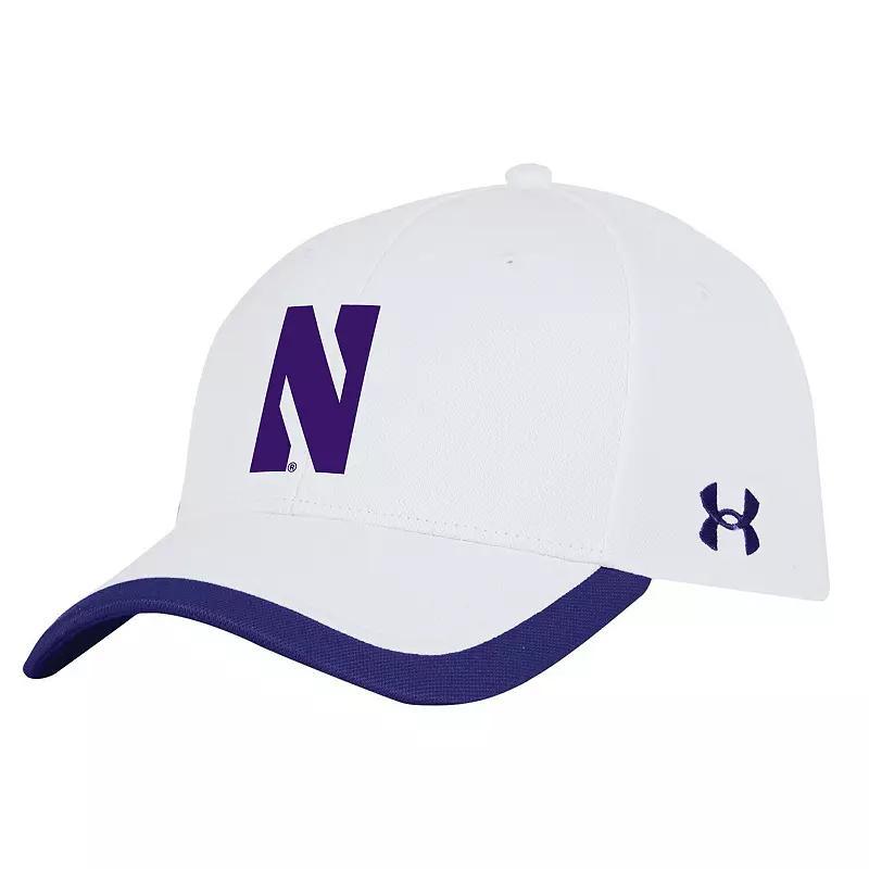 Mens Under Armour Northwestern Wildcats Sideline Blitzing Accent Adjustable Hat Product Image