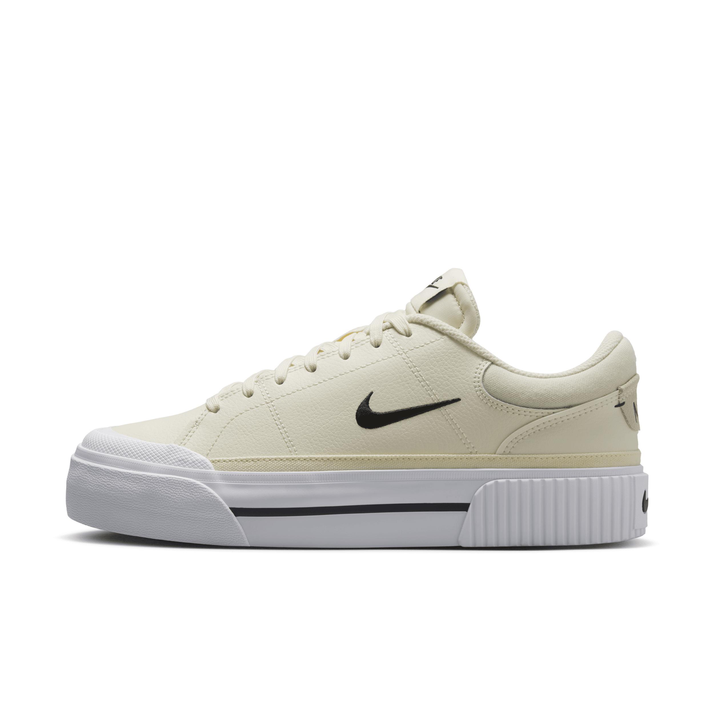 Nike Womens Court Legacy Lift Platform Casual Sneakers from Finish Line - WHITE Product Image