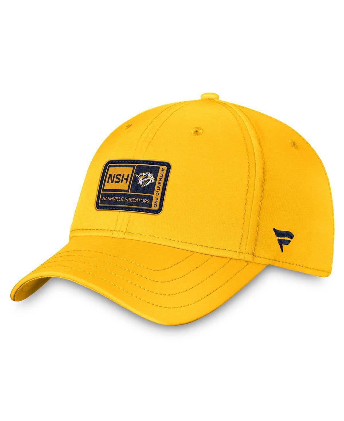 Mens Fanatics Branded Gold Nashville Predators Authentic Pro Training Camp Flex Hat Product Image