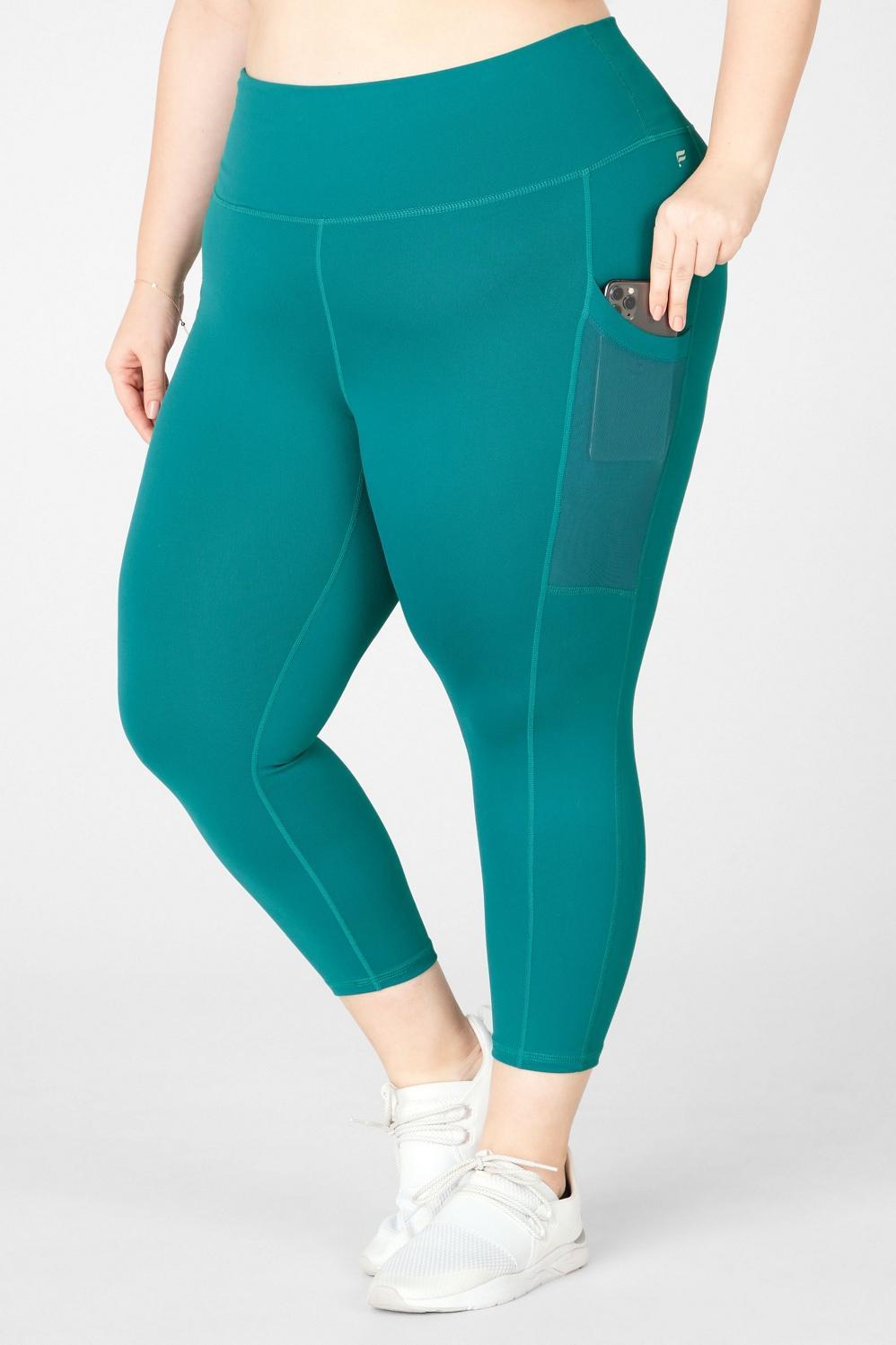 Fabletics On-the-Go High-Waisted Capri Womens green plus Size 4X Product Image