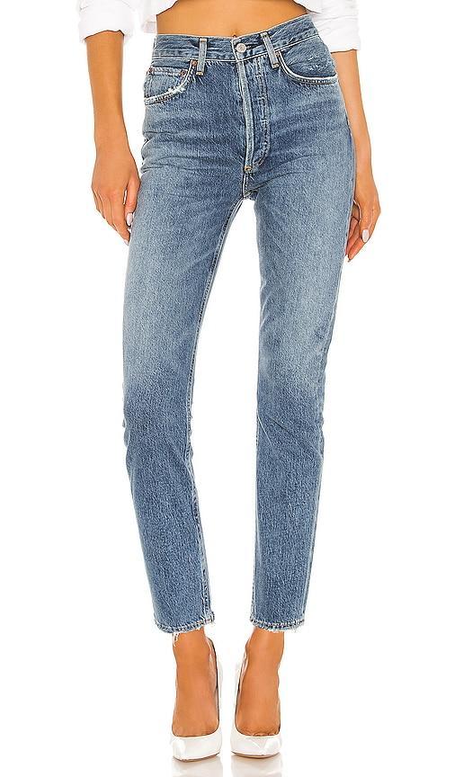 Womens Riley Mid-Rise Straight-Leg Ankle Jeans Product Image