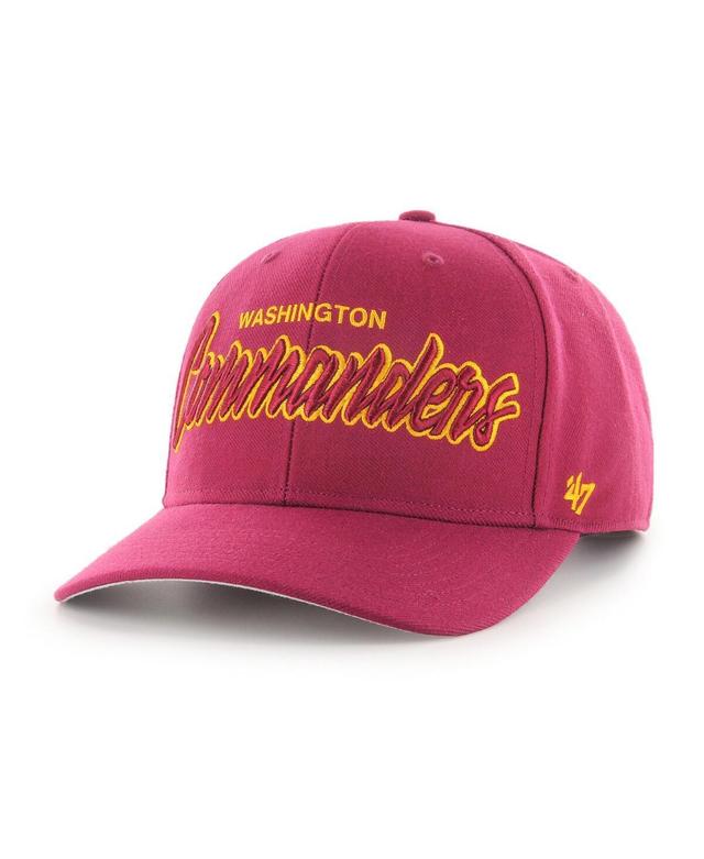 Mens 47 Brand Burgundy Washington Commanders Street Script Mvp Snapback Hat Product Image