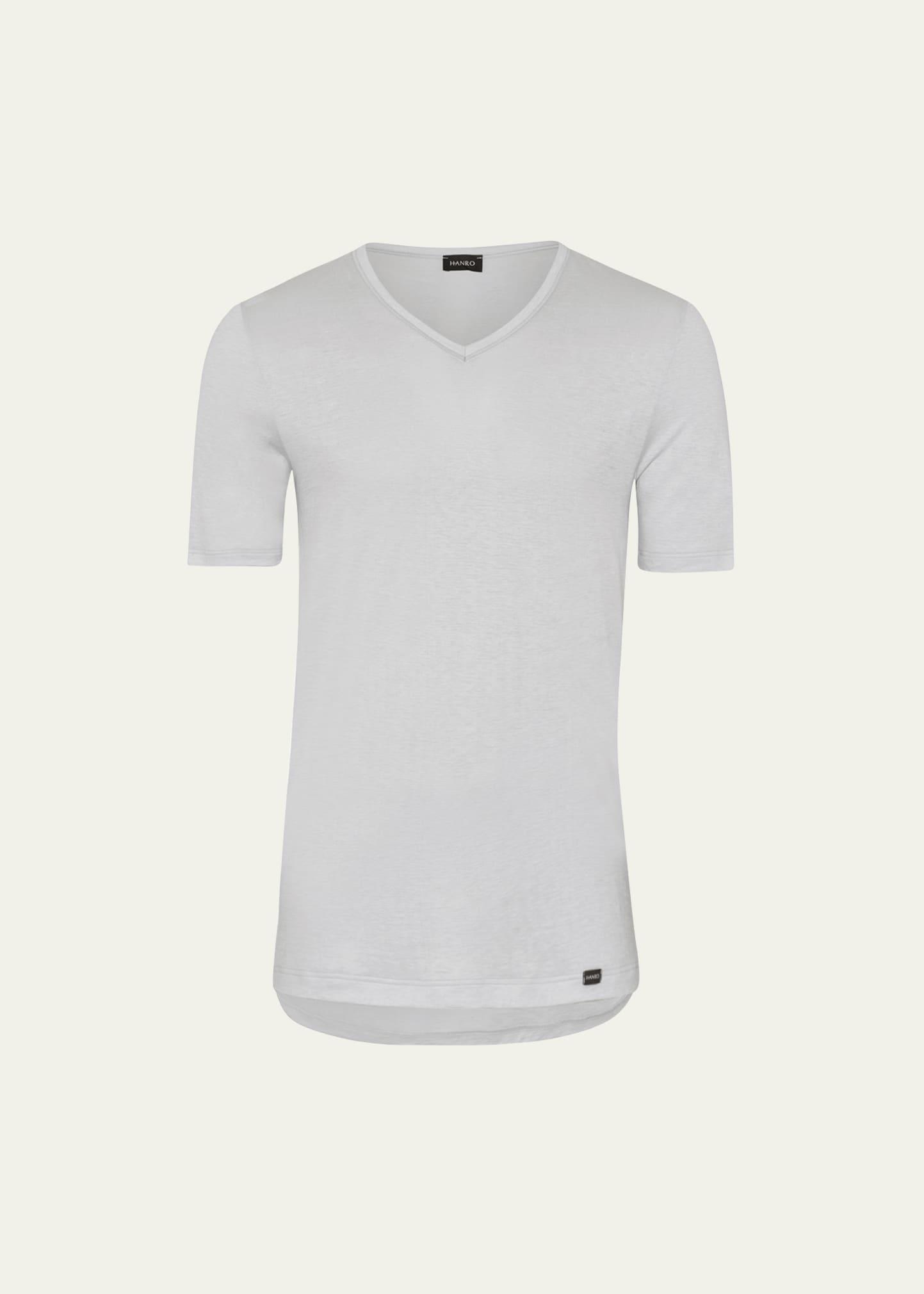 Mens Mercerized Cotton V-Neck T-Shirt Product Image