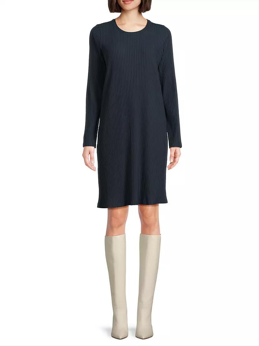 Crewneck Ribbed Midi-Dress Product Image