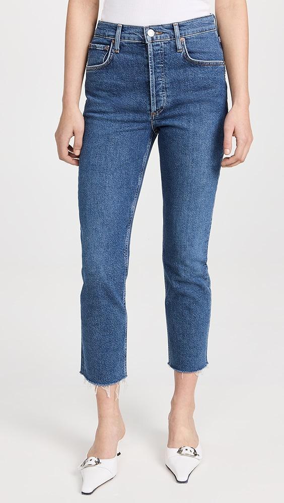 AGOLDE Riley High Rise Straight Crop Jeans | Shopbop Product Image