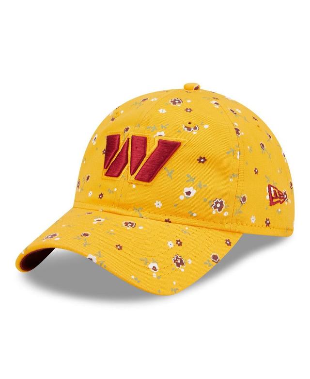 Womens New Era Gold Washington Commanders Floral 9TWENTY Adjustable Hat Product Image