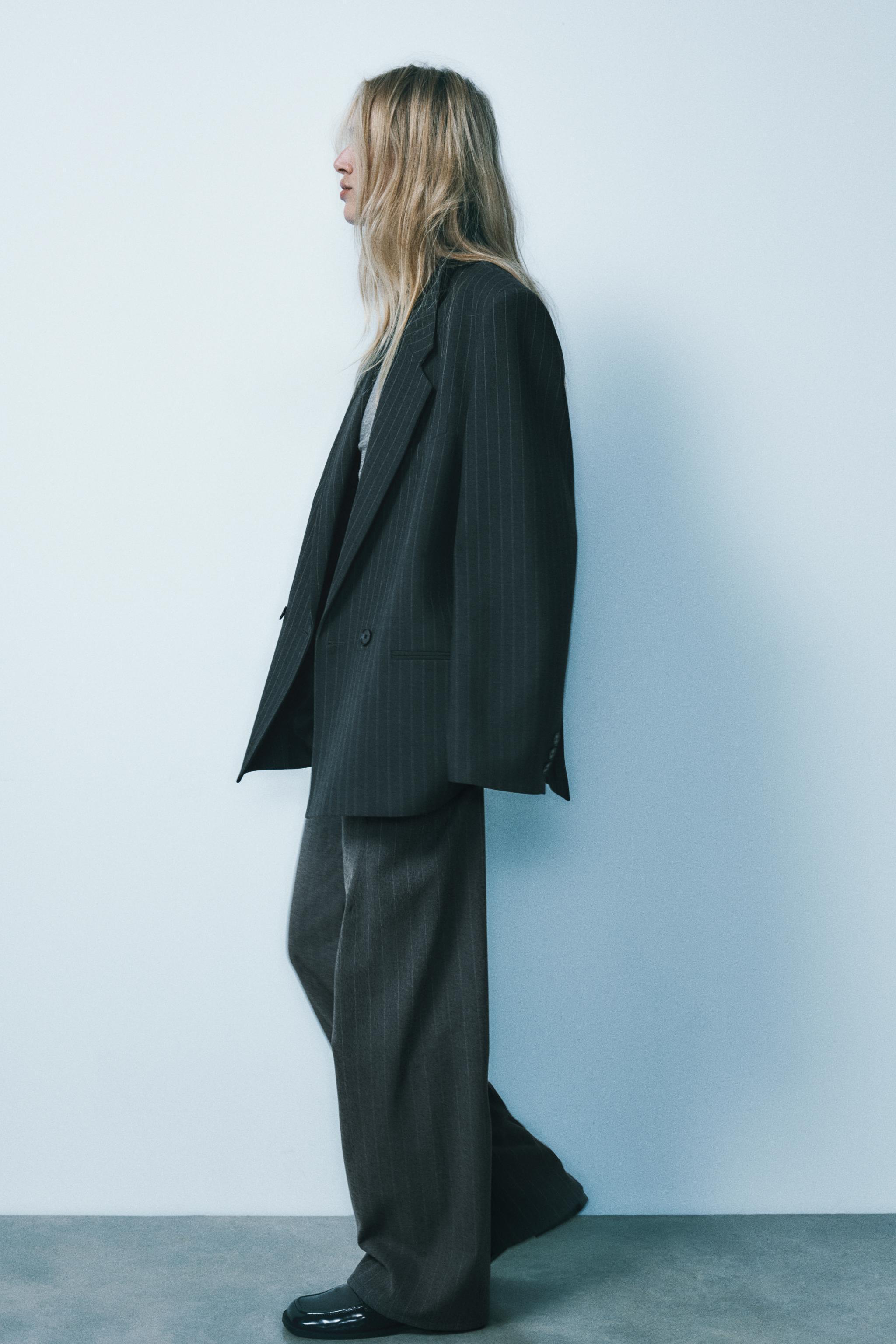 OVERSIZED PINSTRIPE BLAZER Product Image