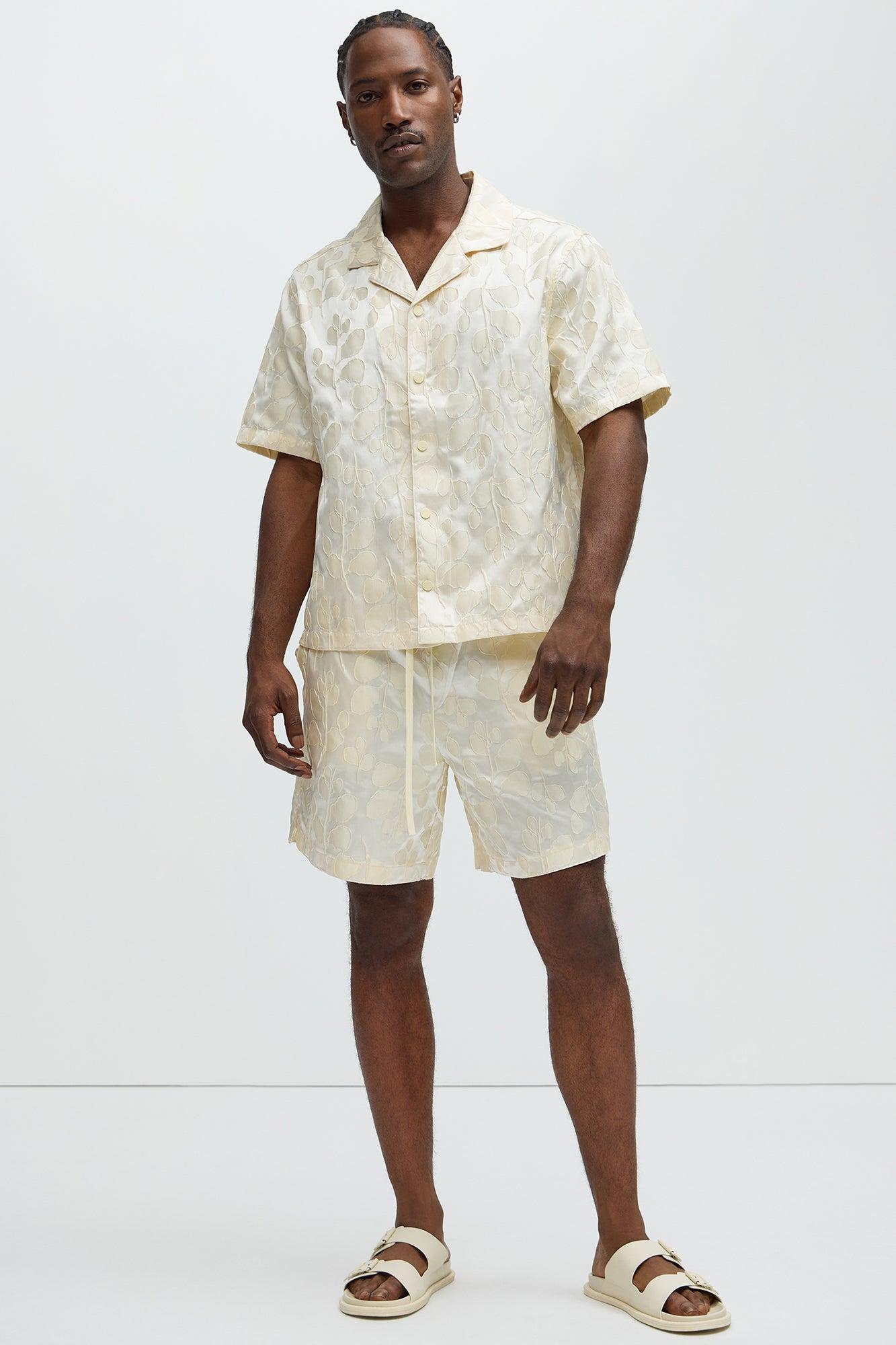 Fenno Jacquard Shorts - Off White Product Image