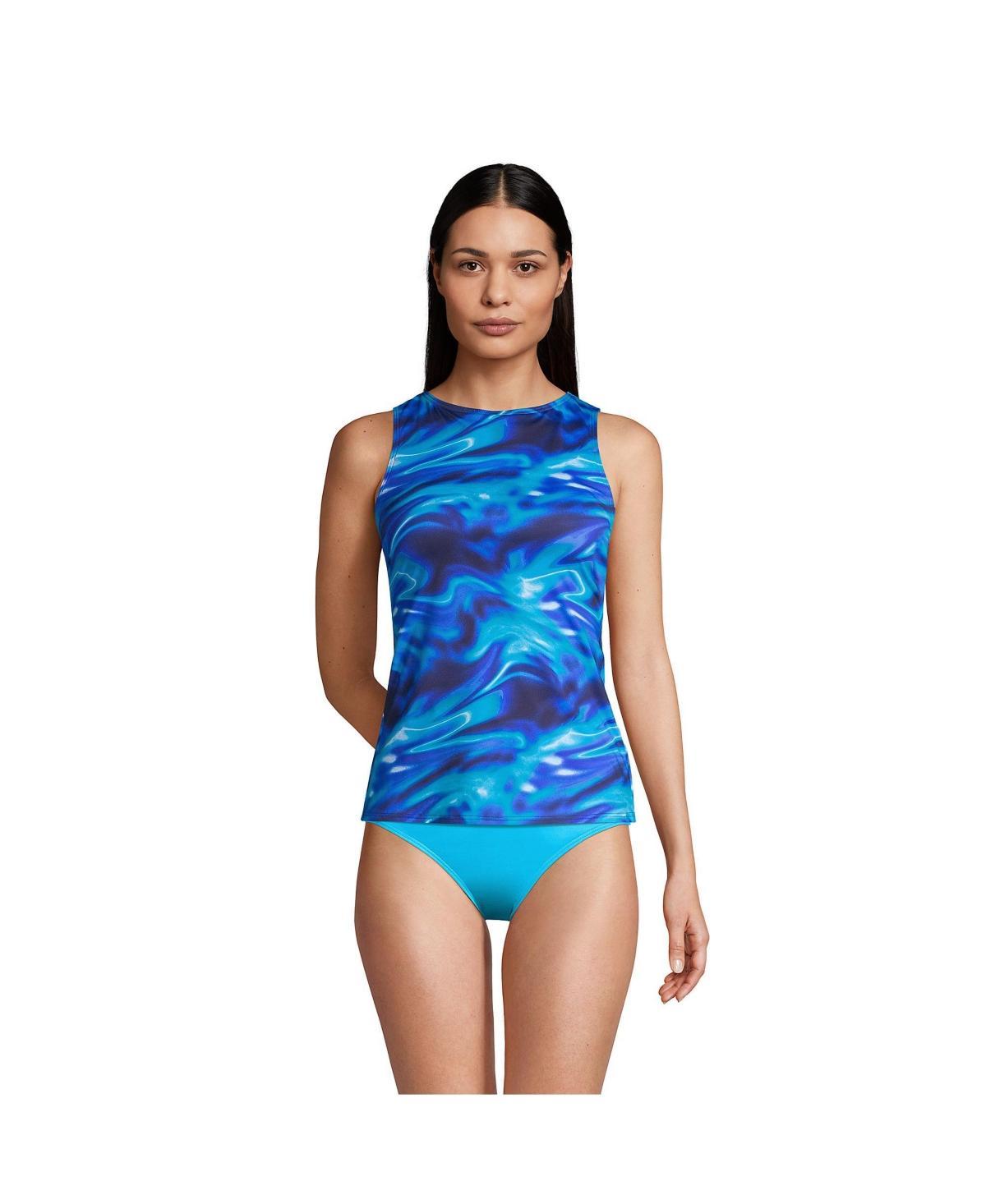 Womens Lands End DD-Cup UPF 50 High Neck Tankini Swimsuit Top Product Image