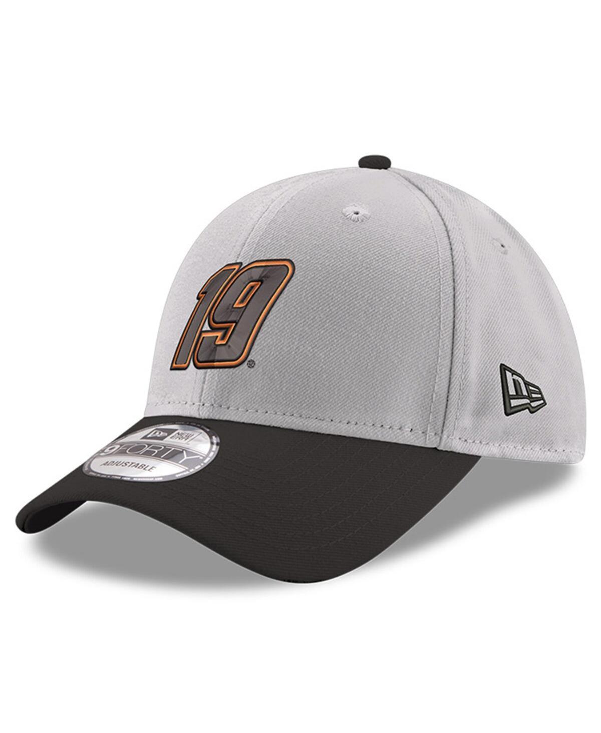 Mens New Era Gray and Black Martin Truex Jr 9FORTY Snapback Adjustable Hat Product Image