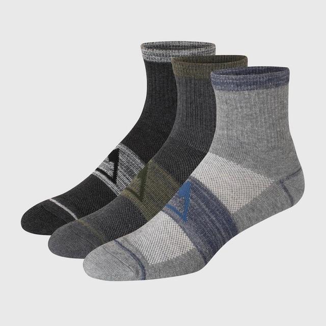 Hanes Premium Mens Explorer Full Cushion Ankle Socks 3pk - Charcoal 6-12 Product Image