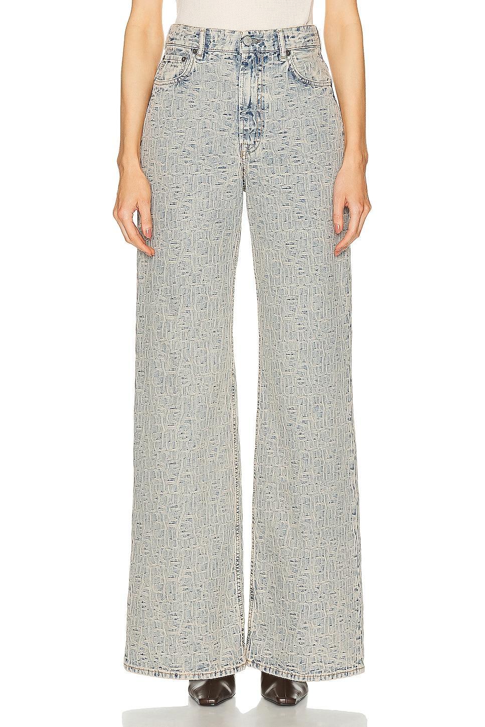 Acne Studios Monogram Wide Leg in Blue Product Image