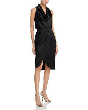 Womens Cowl-Neck Cocktail Dress Product Image