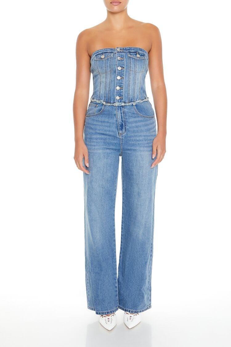 Strapless Denim Jumpsuit | Forever 21 Product Image