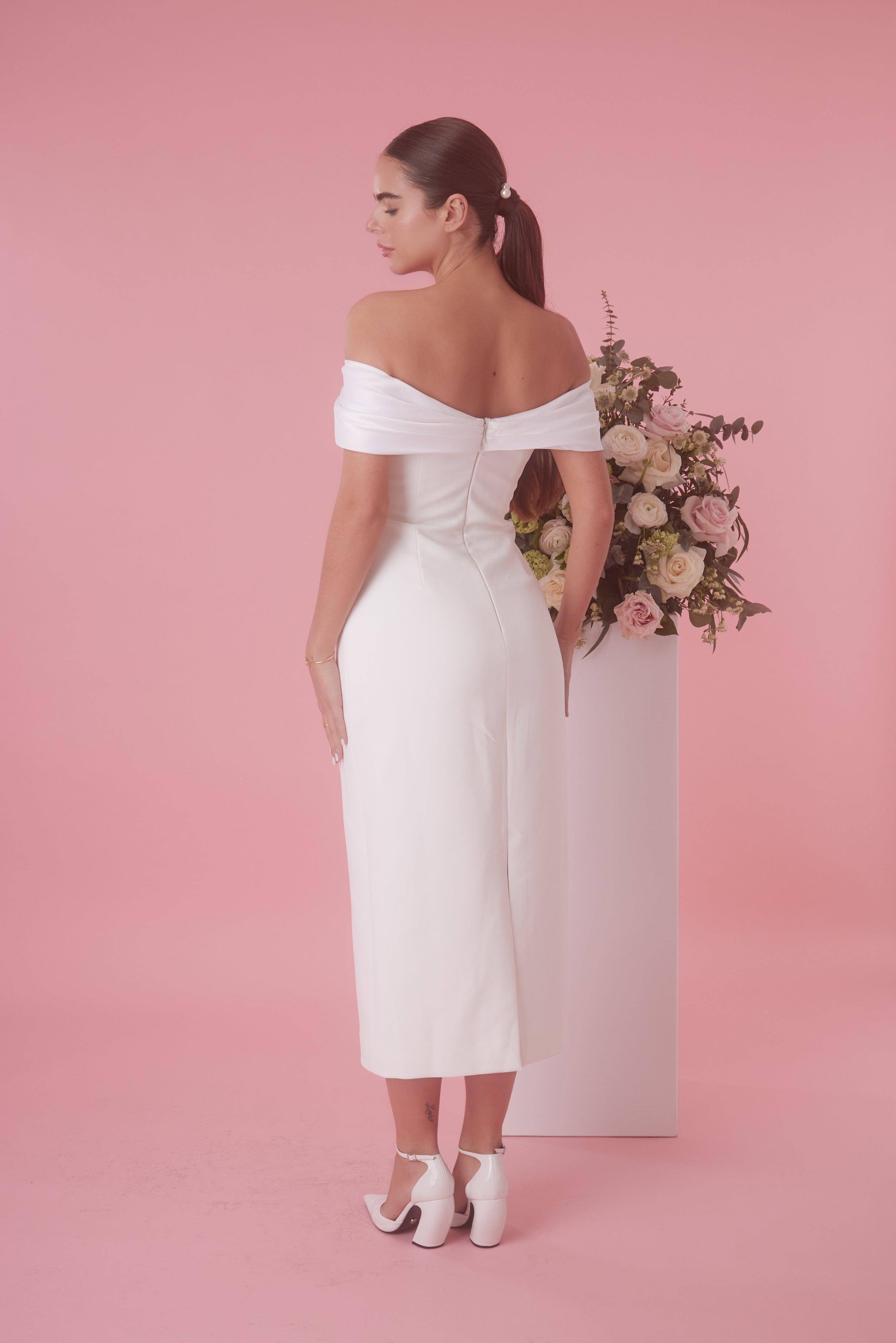 The Ultimate Muse Bow Midi Dress Product Image