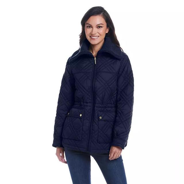 Womens Weathercast Wide Collar Quilted Anorak Jacket Product Image