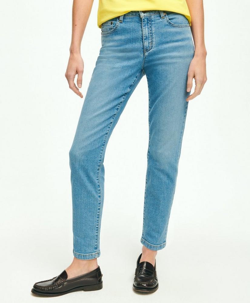 Stretch Cotton Slim-Straight Cropped Denim Jeans product image