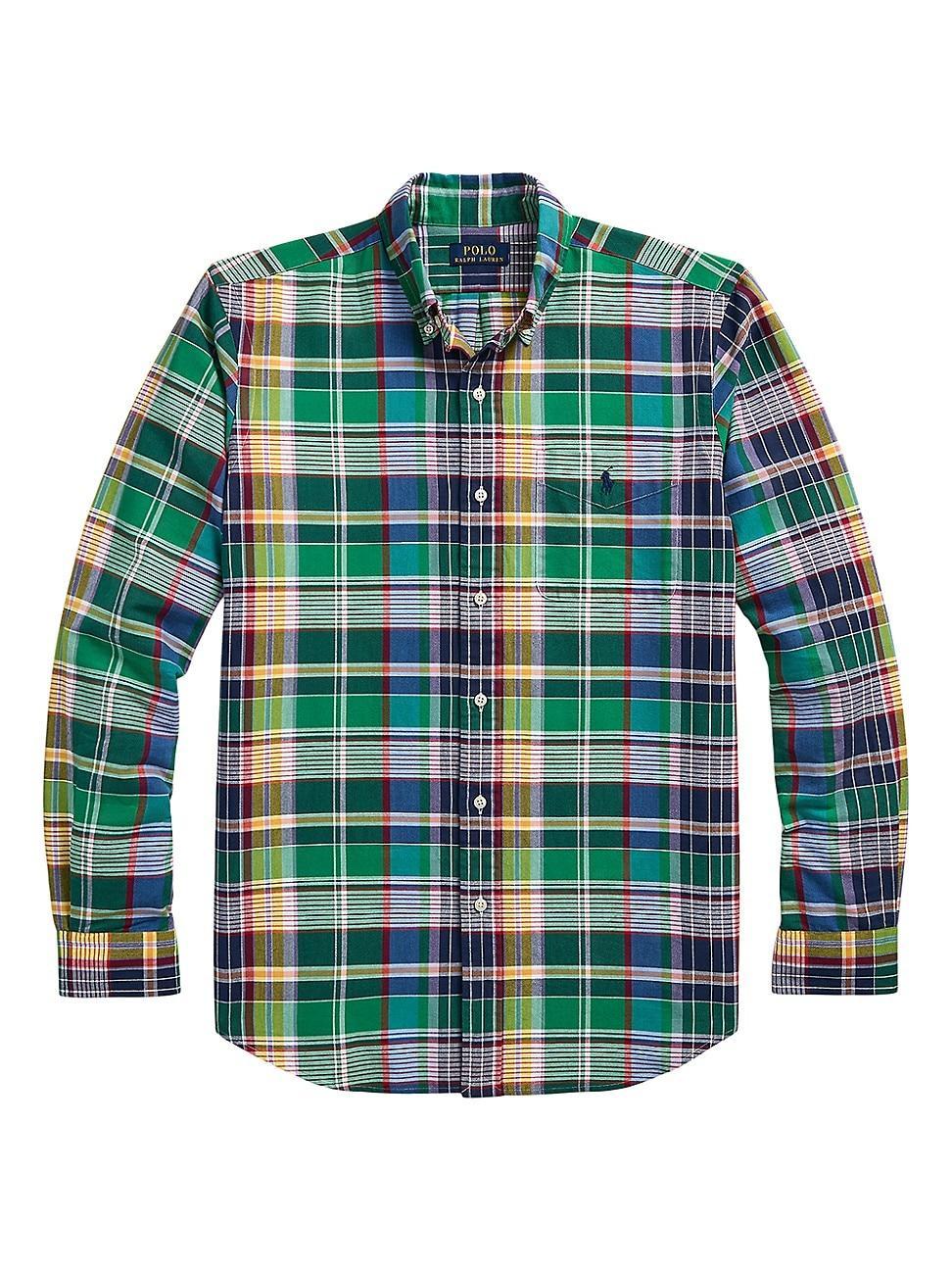 Mens Plaid Oxford Button-Up Shirt Product Image