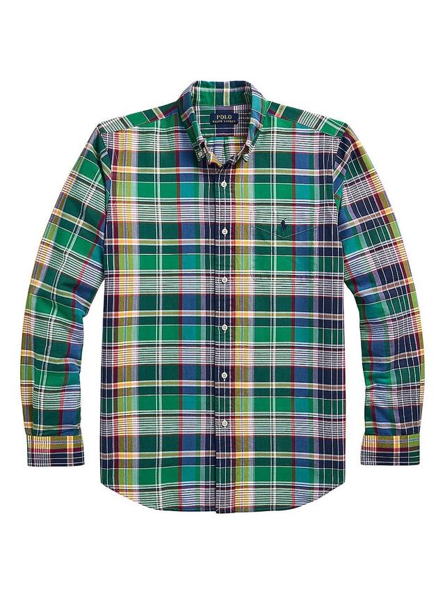 Mens Plaid Oxford Button-Up Shirt Product Image