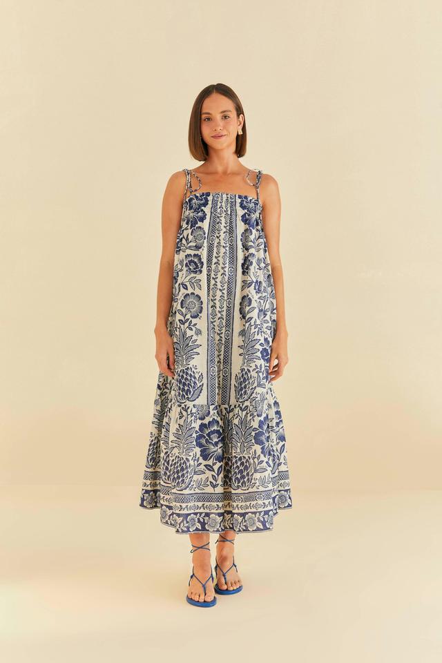 Blue Pineapple Garden Maxi Dress, BLUE PINEAPPLE GARDEN / M Product Image