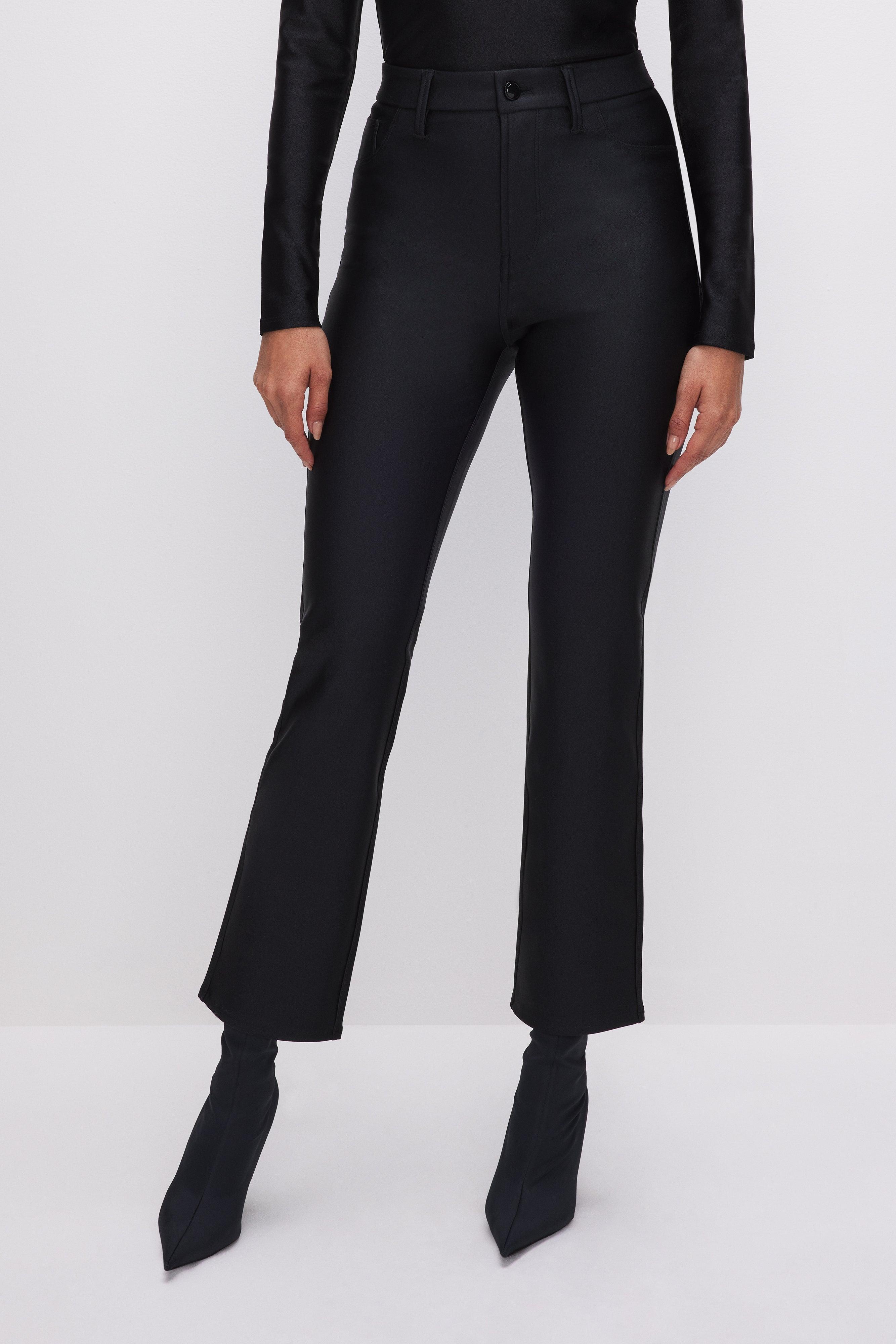 COMPRESSION SHINE STRAIGHT PANTS | BLACK001 product image