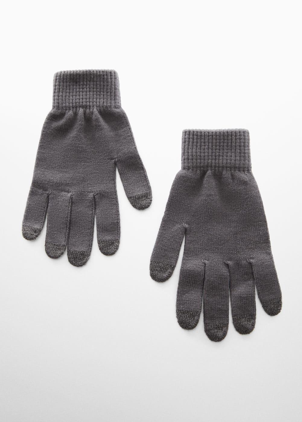 MANGO MAN - Touchscreen knitted gloves - One size - Men Product Image