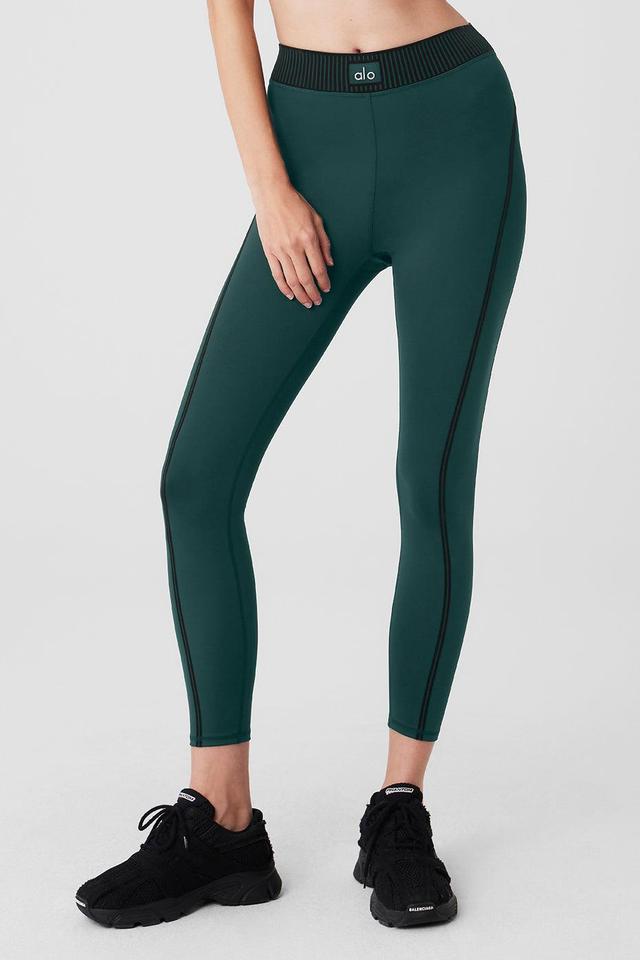 Airlift High-Waist 7/8 Line Up Legging - Midnight Green Female Product Image