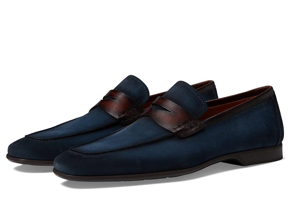 Magnanni Ramiro II (Navy/Mid Brown) Men's Slip on  Shoes Product Image