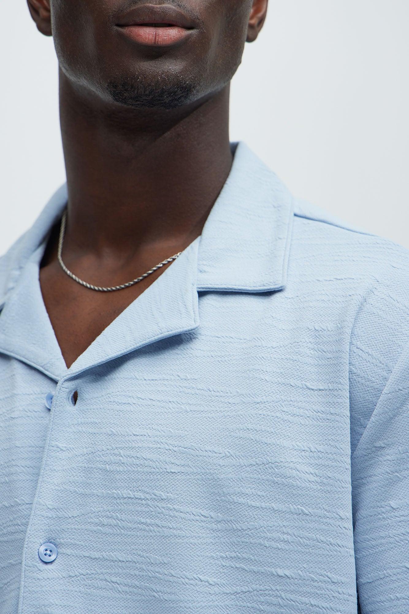 Reid Textured Shirt - Blue Product Image