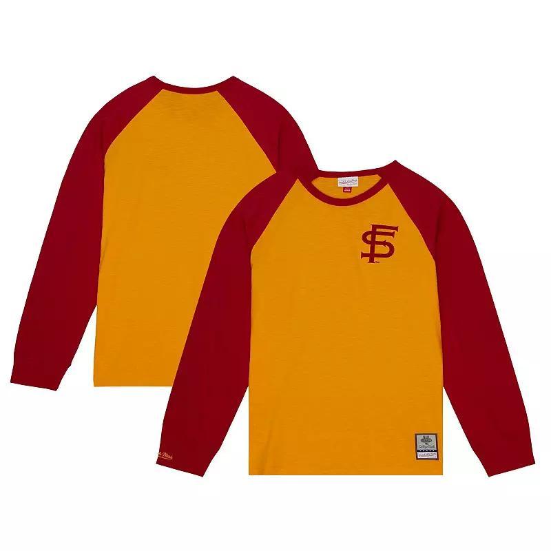 Mens Mitchell & Ness Florida State Seminoles Legendary Slub Raglan Long Sleeve T-Shirt Product Image