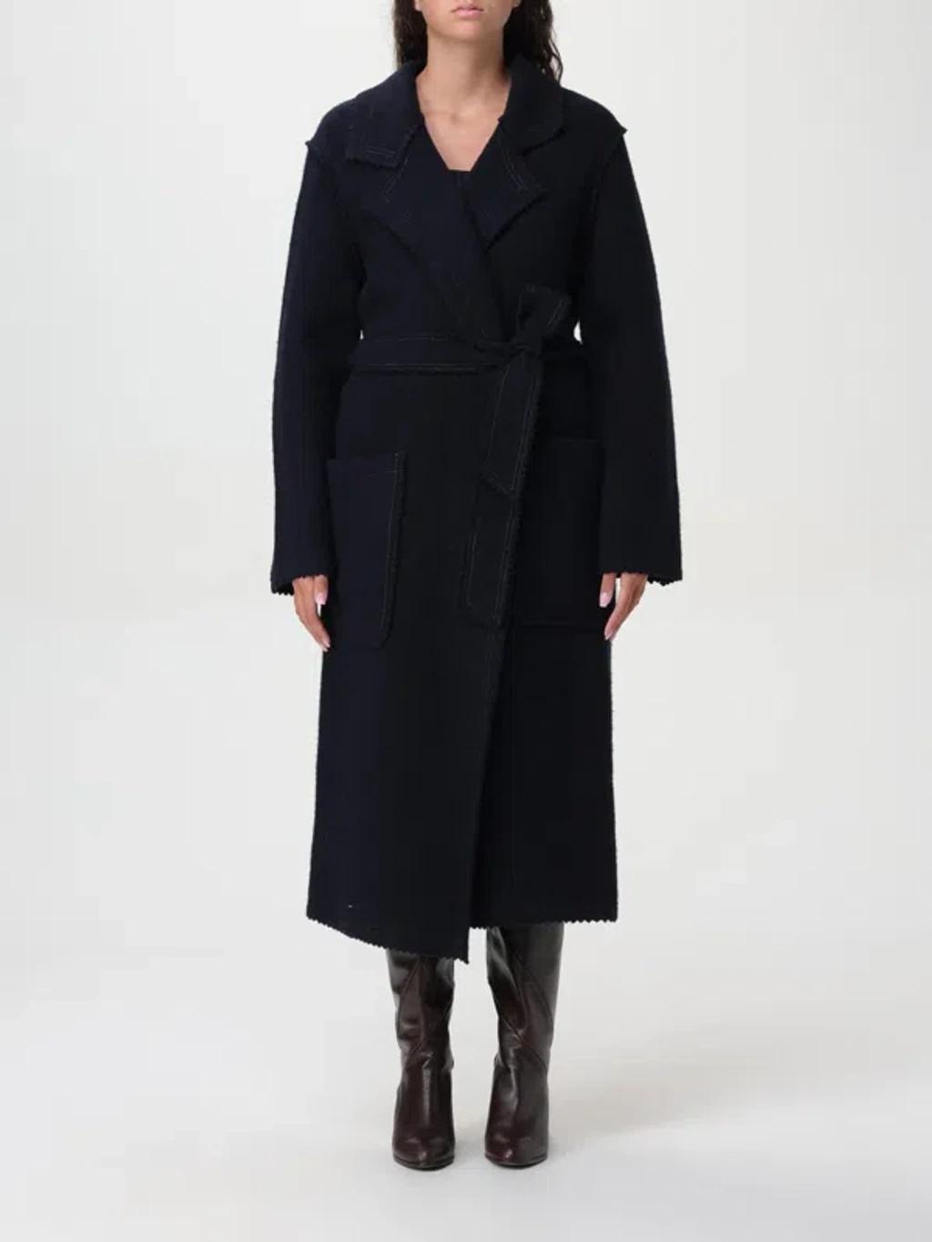 MAX MARA Coat Woman Blue Women Product Image