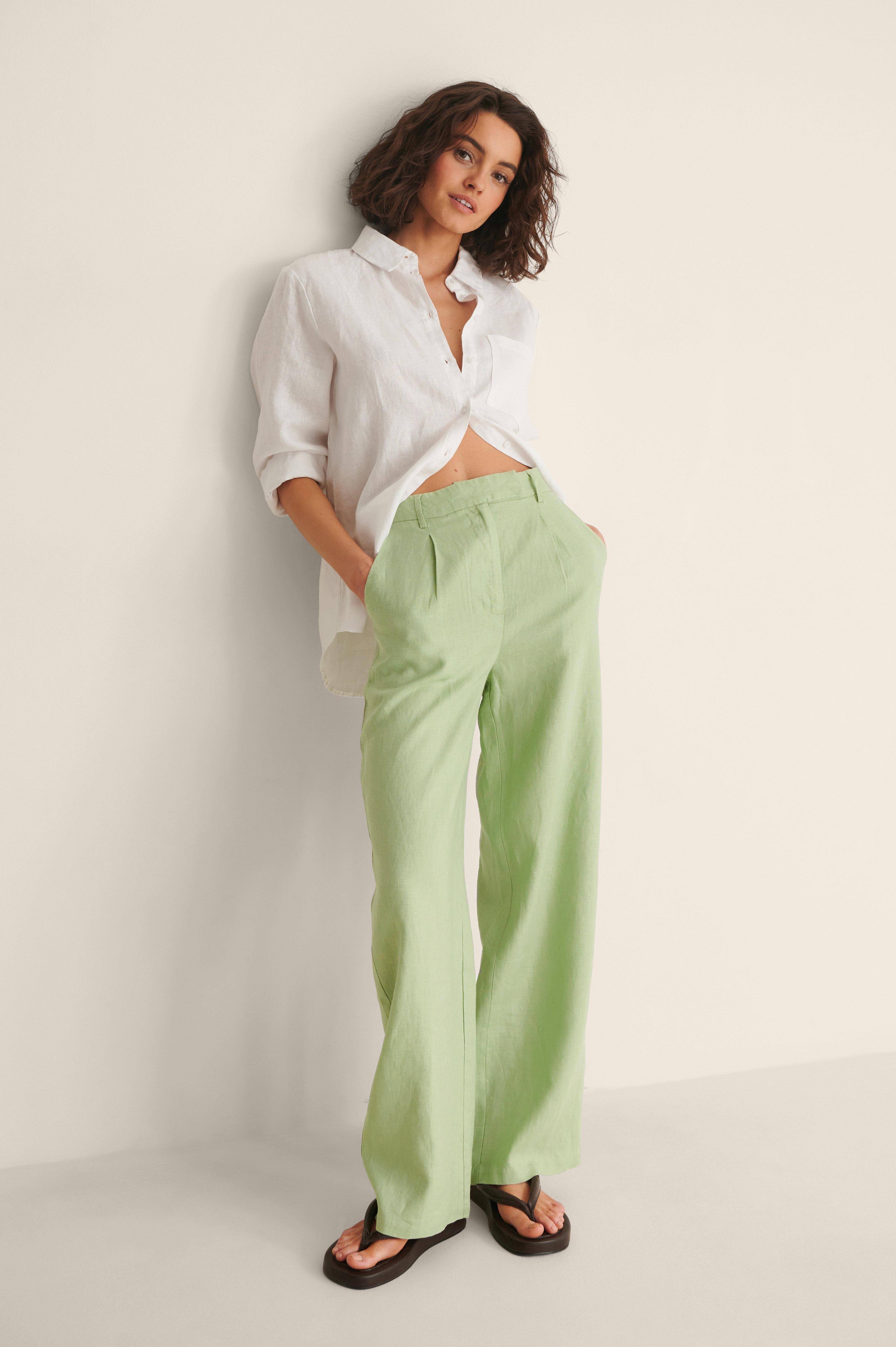 Linen Wide Leg Pants Product Image