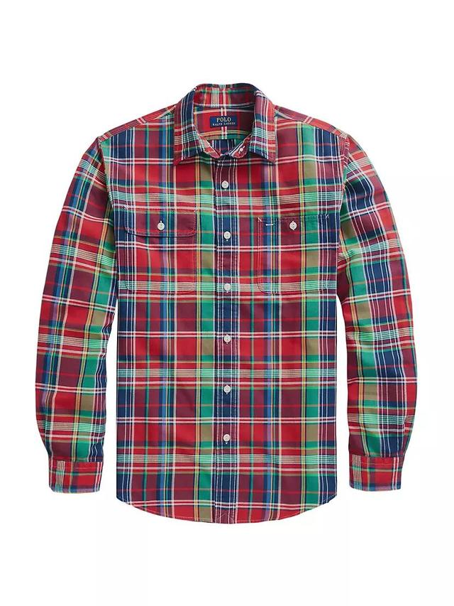 Plaid Classic Oxford Sport Shirt Product Image